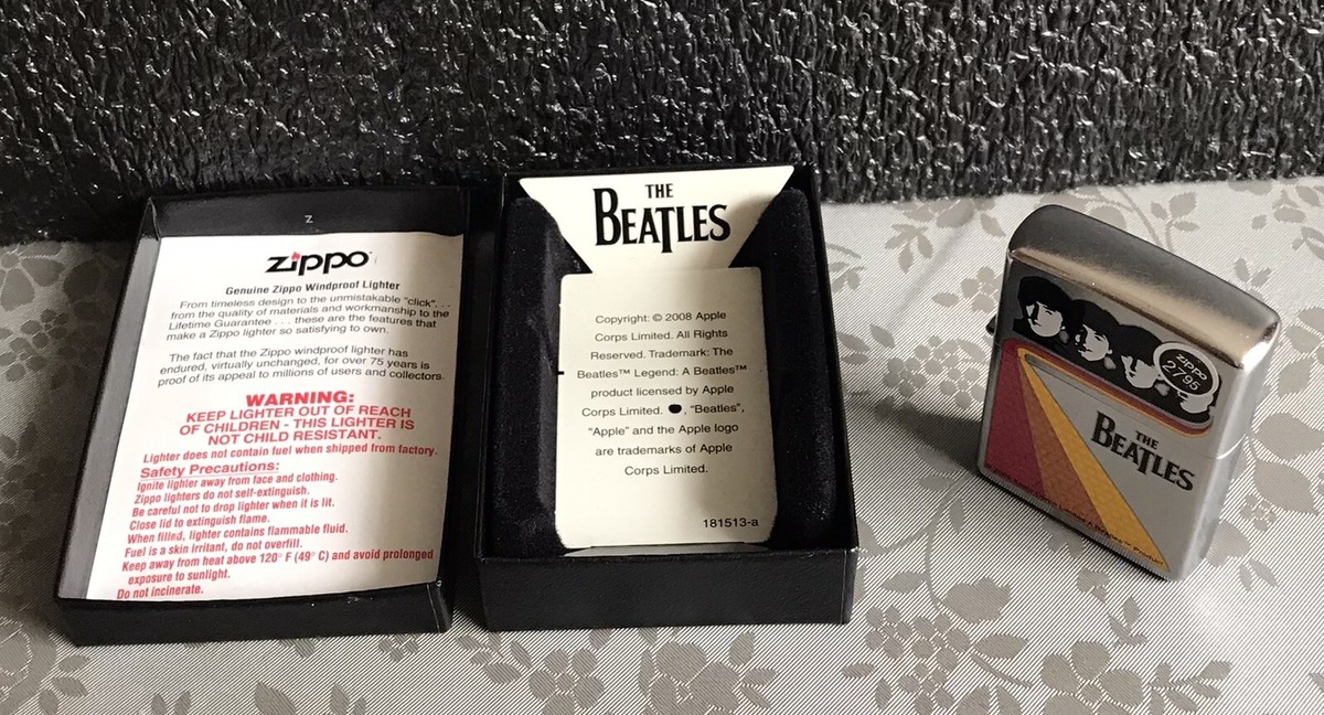 BEATLES ZIPPO LIGHTER, SHINE, 2009, RETIRED LEGEND ED., NRFB 