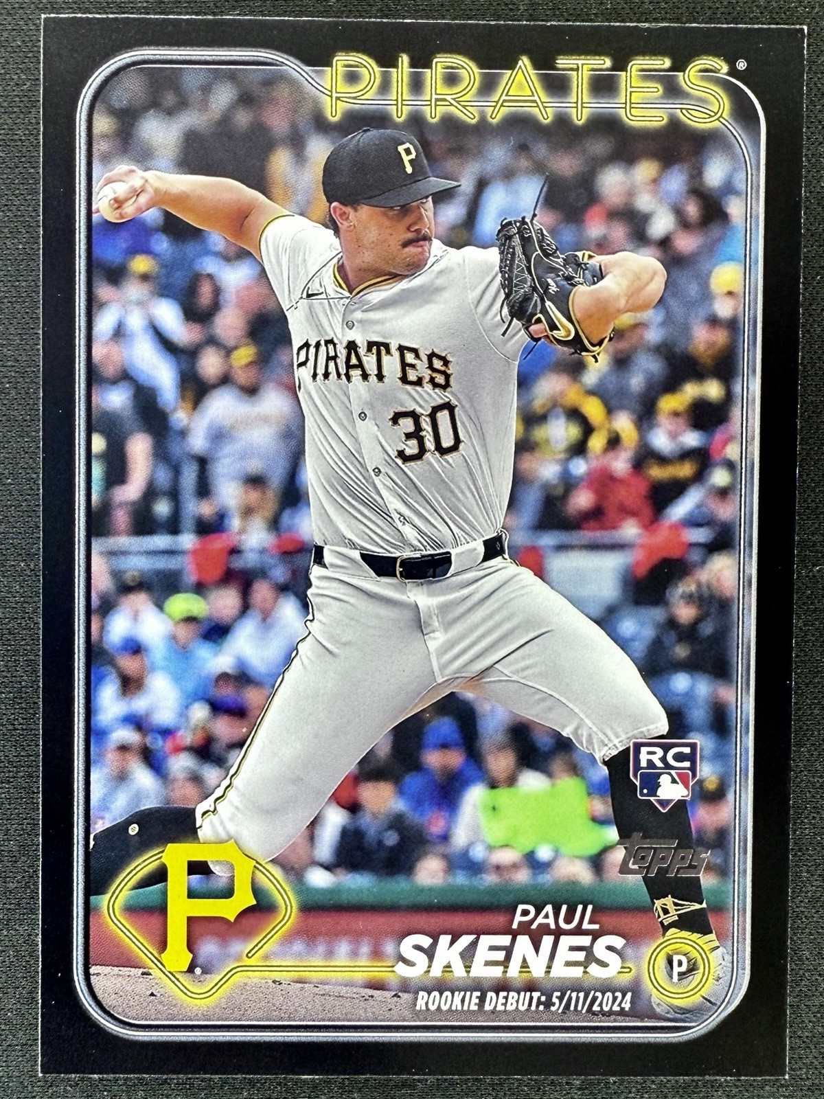 2024 Topps Update Paul Skenes Black Rookie Debut  /74 #US288 Pirates
