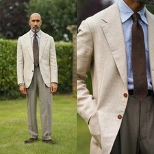 Summer Classic Fit Linen Jackets fot Men Thin Breathable Casual Business Blazers