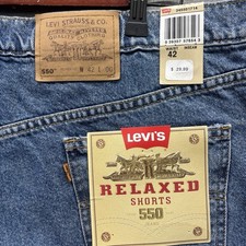 Levi's 550 Shorts Mens 40 Tag 42 Orange Tab Relaxed Fit Denim Vintage  98 NWT