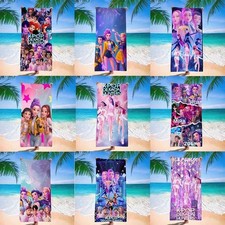 Kids Girls KPop Devil Hunters Bath Towel Beach Shower Swimming Pool Blanket