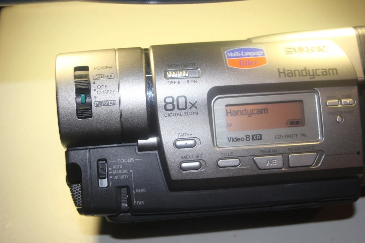 Videocámara SONY CCD-TR427E Video8 XR Handycam Hi8 función de reproducción Nightshot