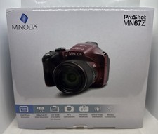 Minolta ProShot MN67Z Digital Camera 20MP w/ 67x Zoom 1080P HD Video Bundle