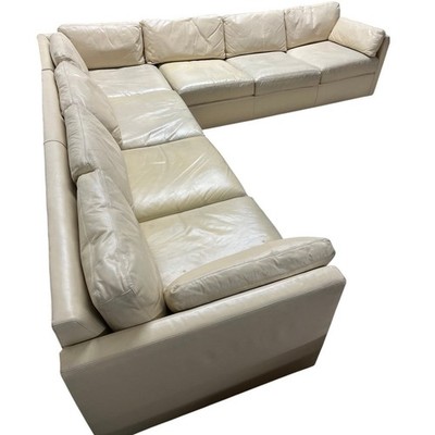 Drexel Heritage Cream L-Shape Sectional Sofa