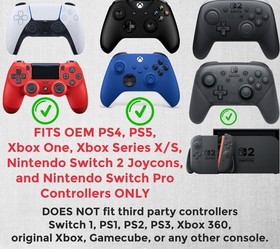 2x Thumb Grip Caps Joystick Covers Switch 2 PS5 PS4 Xbox X/S One- Choose Design!