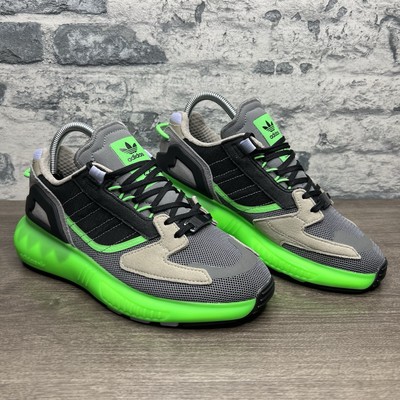 Adidas ZX 5K Boost Grey Screaming Green Sneaker Größe UK 5,5 / US 6 / EU 38 2/3