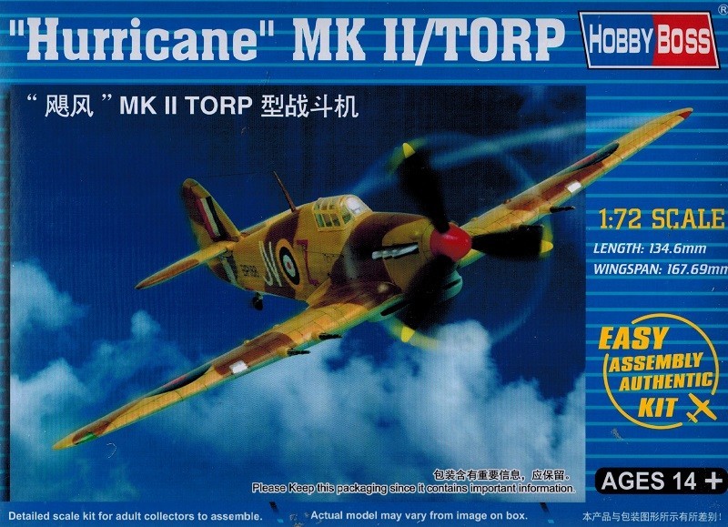 Hobby Boss 80216 - Hawker Hurricane Mk II Torp - 1:72