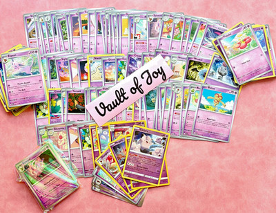 Cute Pokemon Cards~Lot~60 Pink Pokémon Cards~Holo~ Fairy~ EX GX V Deluxe Option
