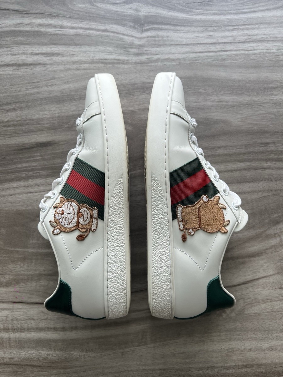 RARE Doraemon x Gucci Ace Ivory Devil Patch Size 7 (EU 37) Womens