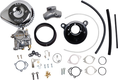 S & S Cycle Carburetor G and Stealth Air Kit Chrome 110-0152