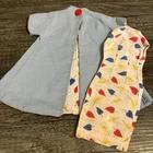 Vintage Barbie Size 1960s Outfit - Silk Sheath Dress & Matching Coat