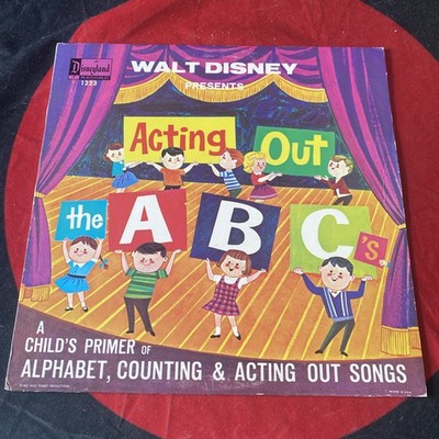 *KIDS* VINTAGE Walt Disney - Acting Out the ABC s (1964, Vinyl LP) *Educational*