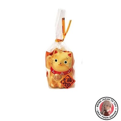 Neu Yakushi Brennofen Kinsai Fuku Oide Maneki Neko Small Gold AM-Y7114