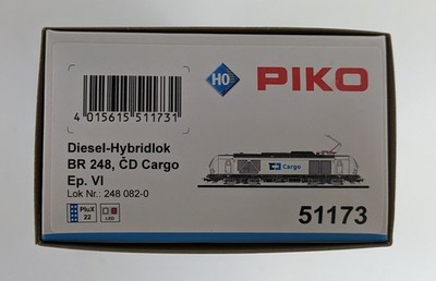 PIKO 51173 H0 Diesel-/E-Lok BR 248 CD Cargo VI + DSS PluX22