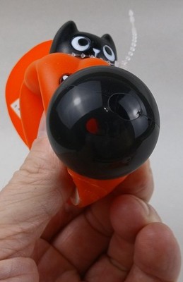 Pumpkin Bubble Blower Cat Halloween Mini Squeeze Toy Stress Ball Orange pvc 3+