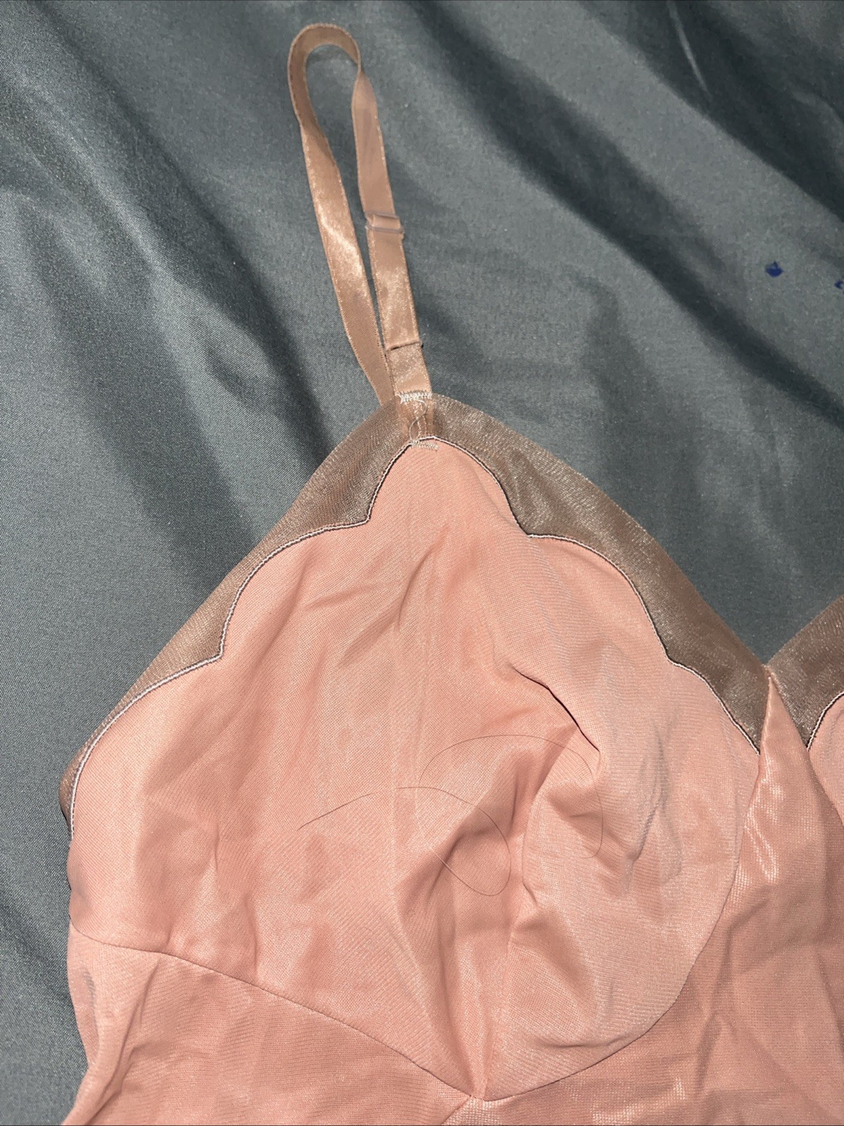 Vtg Kayser Movie Star Nylon Pink Pinup Slip Lingerie Nightgown Adjustable Straps