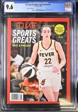 CAITLIN CLARK ROOKIE COVER TIME MAG NEWSSTAND FEVER RARE GREATS 2024 CGC 9.6