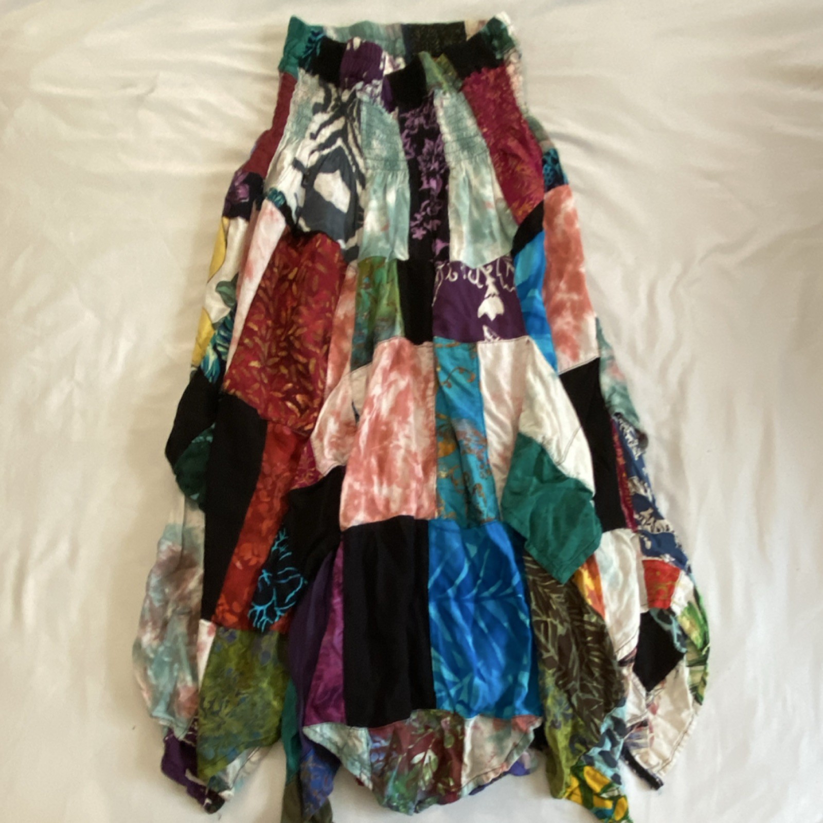 Boho Patchwork Long Skirt Multicolor One Size Pur… - image 3