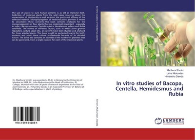 In vitro studies of Bacopa, Centella, Hemidesmus and Rubia Madhura Shrotri