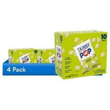 4 pack SkinnyPop Gluten-Free Original Popcorn, 0.5 oz Snack-Size Bags