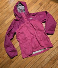 The North Face Hyvent Hooded Wind Rain Jacket - Pink -Girls Size XL 15  GUC 