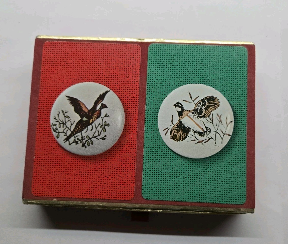 Vintage Congress Playing Cards Birds Double Deck Complete