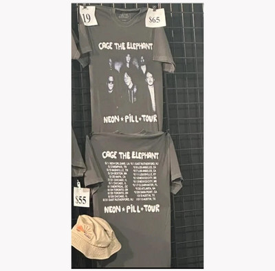 Cage The Elephant Neon Pill Tour 2025 T shirt