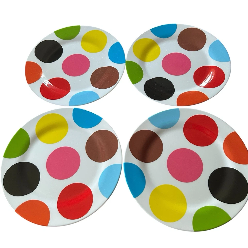 "8 platos de cena Jackie Shapiro estilo mod colorido surtido para toro francés de 11""" Foto 3 de 4