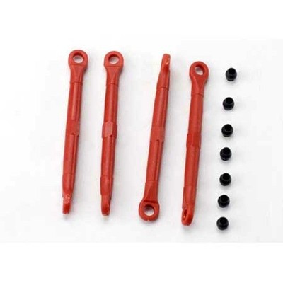 Traxxas 7038X Aluminum Red Toe Links(4): 1/16 Slash Fiesta & Rally