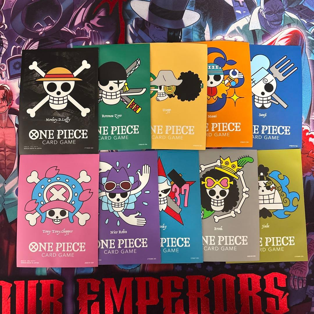 Juego de 10 tipos CCG DE UNA PIEZA para DON!! Fundas para tarjetas limitadas - Sombrero de paja Crew