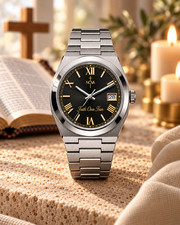 Nova Christian Custom Watch | Black Gold Dial | Faith Over Fear | Christmas Gift