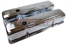 58-86 Sbc Chevy Chrome 350 Logo Tall Valve Covers - Small Block 283 327 400 58-86 Sbc Chevy Chrome 350 Logo Tall Valve Covers - Small Block 283 327 400