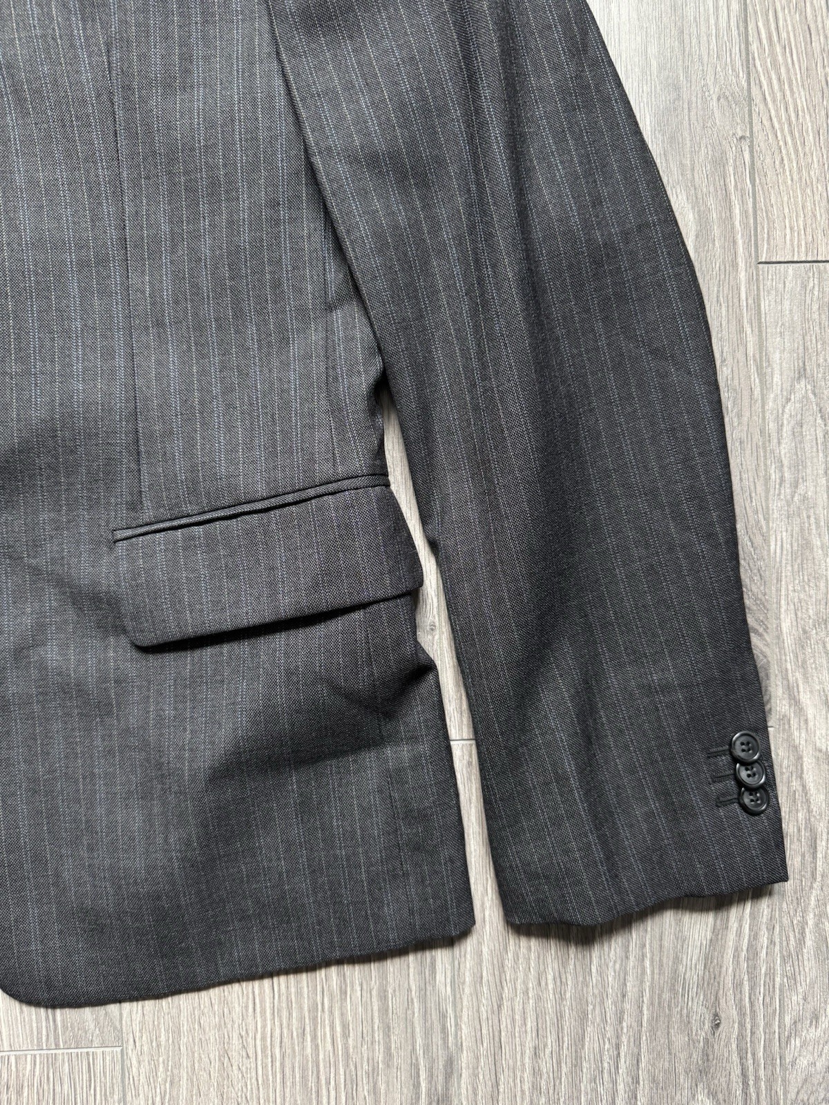Prada Solid Stripped formal wool suit (blazer/tro… - image 14