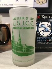 Kentucky Derby Bar Glass 1963 U.S.J.C.C Convention Early Times