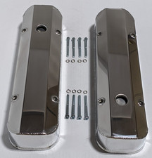 Pontiac Polished Fabricated Smooth Aluminum Valve Covers 389 350 400 421 428 455