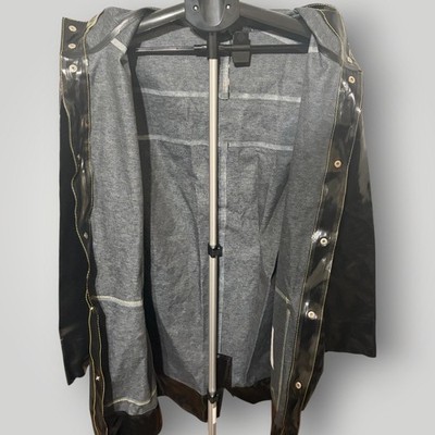 Stutterheim x Marni Black Glossy PVC Waterproof Hooded Raincoat