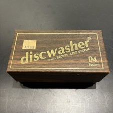 Vintage Discwasher LP Vinyl Music Record Album Cleaner Brush Walnut Wood