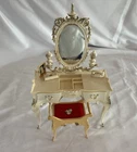 Vintage 1960s Barbie Vanity with Bench Seat. Complete.