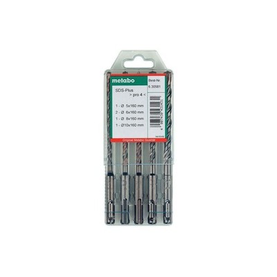 Hammerbohrersatz SDS-plus Pro 4 5-tlg.SDS-Plus Ku.-Kass.METABO Bohrer
