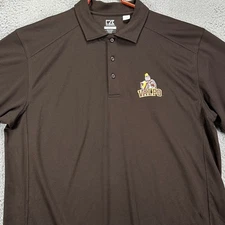 Valparaiso Beacons Mens Polo Shirt 2XL Brown Wicking Rugby CB DryTec Cutter Buck