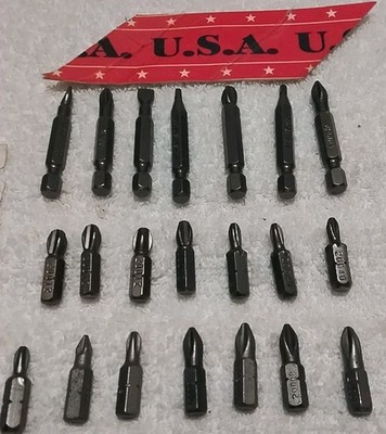 21pc USA-MADE 1/4''× 1''- 2'' ASSORTED SIZES HEX DRIVER BIT SET USA  