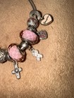 Authentic -Retired Pandora Bracelet with Vintage Cancer Awareness Charms 925 — photo 4