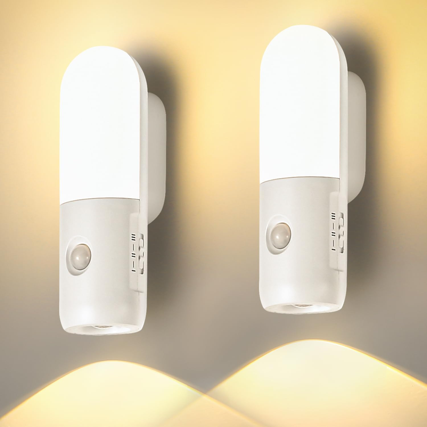 Lampada Notturna Bambini 2 Pezzi - LED Sensore Movimento Ricaricabile