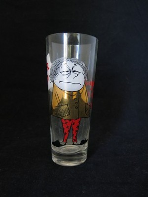 Osborne Kemper Thomas 1950s Highball Cocktail Glass Libby Bar Humor Cheer Up