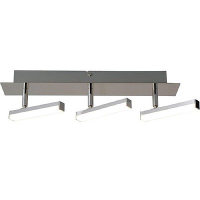 LED Deckenleuchte  Chrom 42x7x11cm 1200lm 3000K 15W Näve 1228442