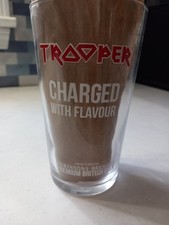 Bar de cerveza Iron Maiden Trooper de colección, vaso de pinta del Reino Unido Robinson's Brewery