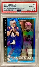 JERSEY # MATCH! 2024 Obsidian Rookie Drake Maye /Bledsoe 10/25! POP 1 NO HIGHER!