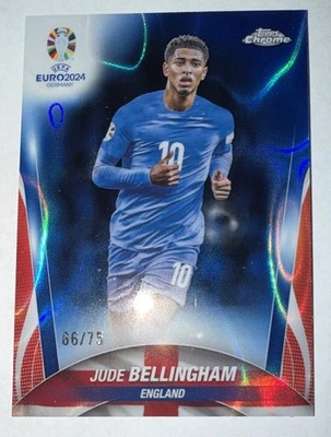 2024 Topps Chrome Uefa Euro - Jude Bellingham #147 Blue Lava Refractor /75