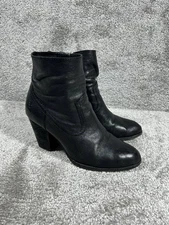Frye Boots Womens Size 9.5 Black Leather Heeled Booties