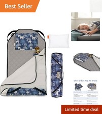Tot Cot Kids Nap Mat with Pillow and Blanket - Cozy Toddler Bedding in Bears